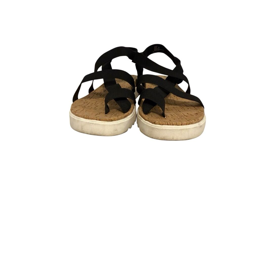 Mix No 6 Shoes Women’s Size 9 Black Cork Sandal Skyler Slip On Strappy Comfy - Picture 2 of 7